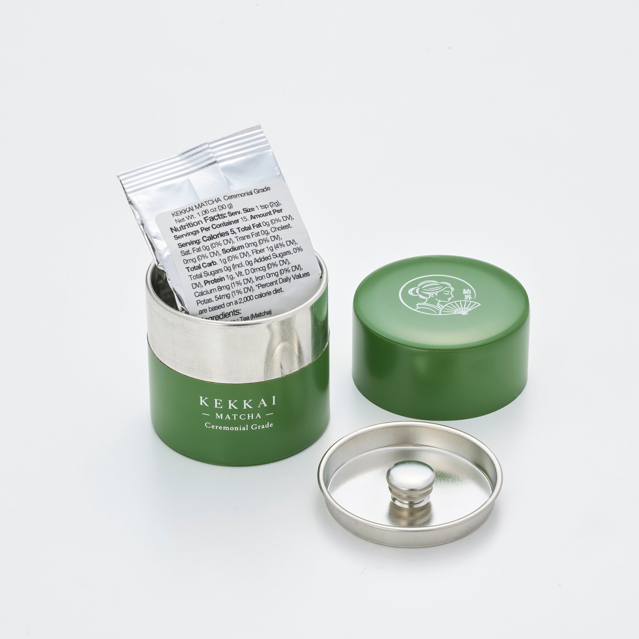 KEKKAI Matcha – Ceremonial Grade | Organic Japanese Matcha Powder with Handcrafted Tin, 30g
